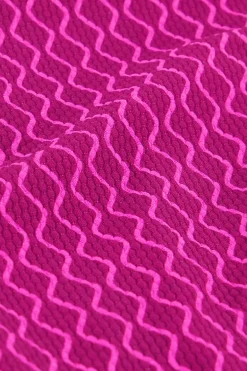 Paarse Bikini Top Met Zigzag Print