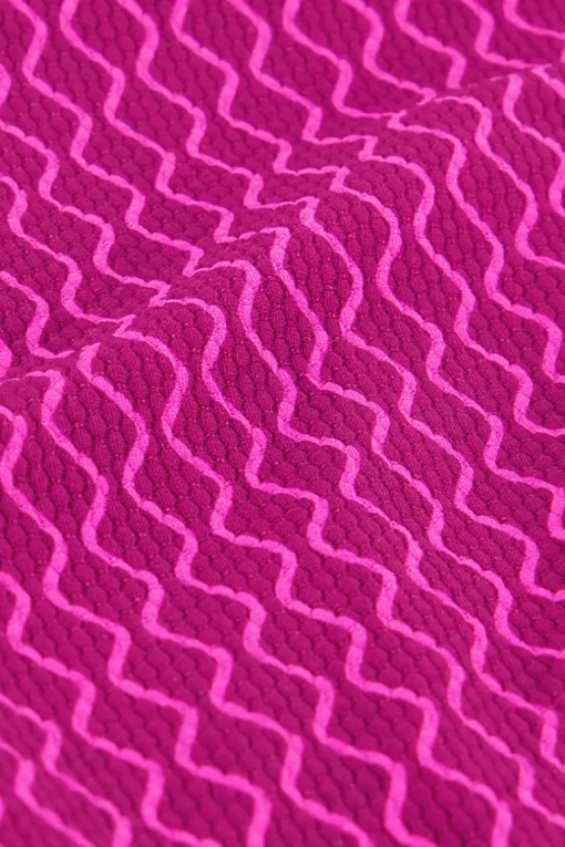 Paarse Bikini Top Met Zigzag Print