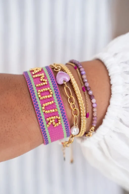 Paarse Bohemian Armband Amour