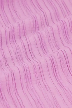 Paarse Crinkle Midi Jurk Met Overslag