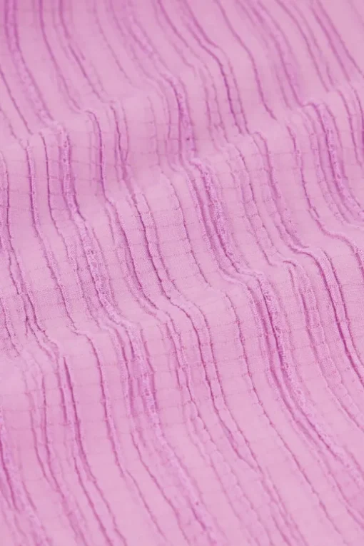 Paarse Crinkle Midi Jurk Met Overslag