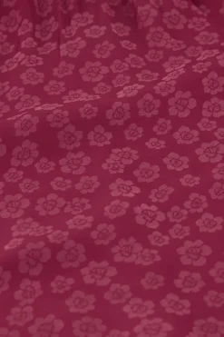 Paarse Jacquard Jurk Met Lange Mouwen