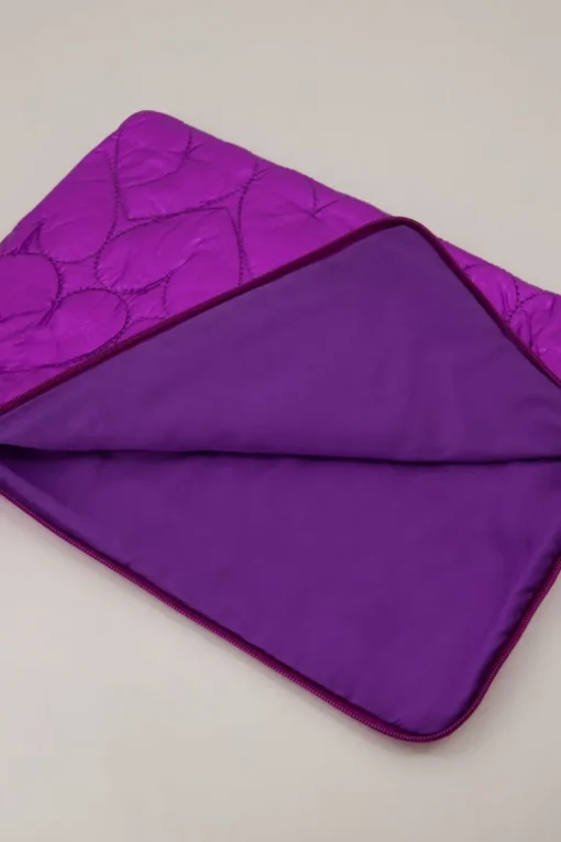 Paarse Metallic Laptop Hoes Met Hartjes Patroon