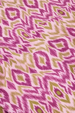 Paarse Midi Rok Met Overslag En Aztec Print