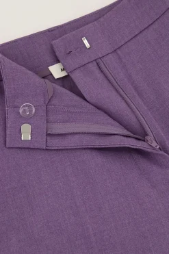Paarse Pantalon Met Blinde Knoop