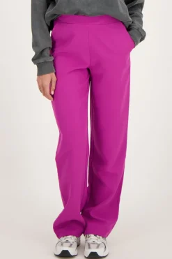 Paarse Pantalon Met Elastiek