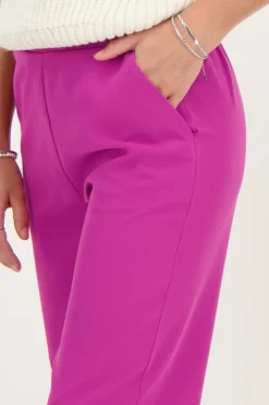 Paarse Pantalon Met Elastiek