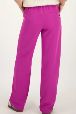 Paarse Pantalon Met Elastiek