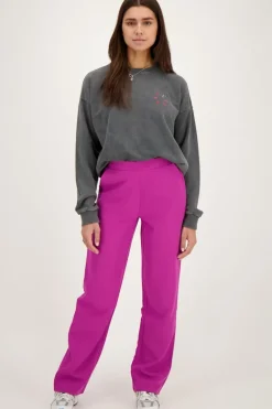 Paarse Pantalon Met Elastiek