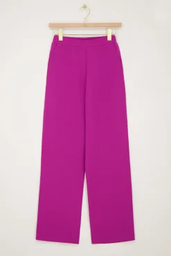 Paarse Pantalon Met Elastiek