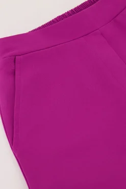 Paarse Pantalon Met Elastiek
