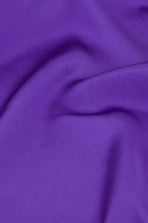 Paarse Satijnen One-shoulder Jurk Met Overslag