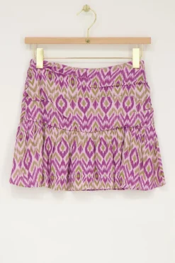 Paarse Skort Met Aztec Print
