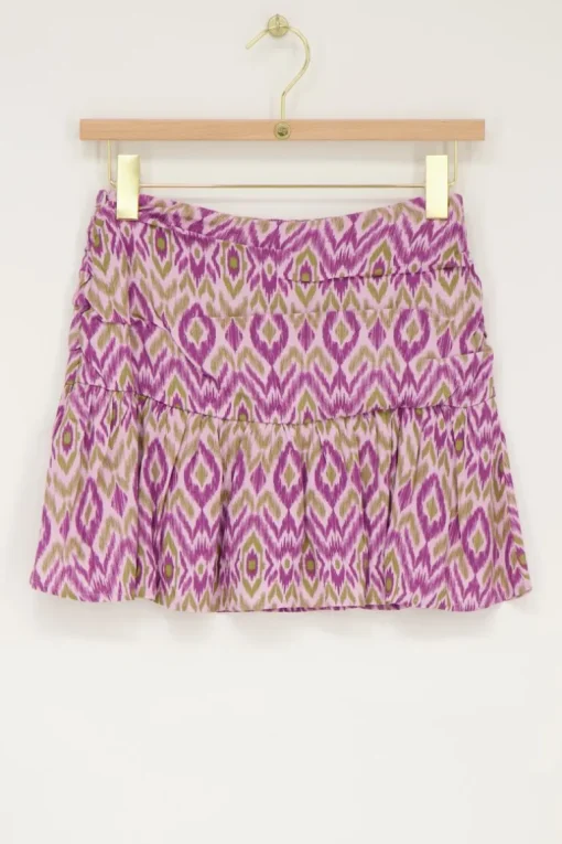Paarse Skort Met Aztec Print
