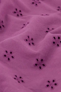 Paarse Skort Met Bloemen Embroidery