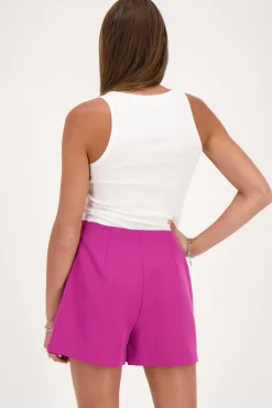 Paarse Skort Met Zakken