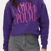 Paarse Sweater "L'amour Au Pouvoir"