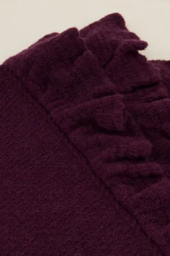 Paarse Trui Met Ruffles