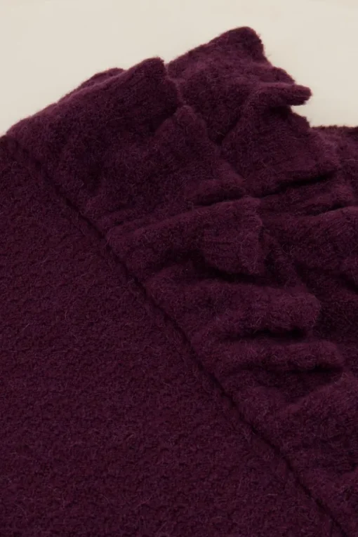 Paarse Trui Met Ruffles