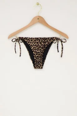 Panterprint Bikini Broekje Met Strikbandjes