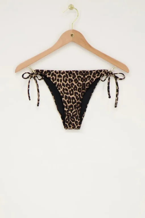 Panterprint Bikini Broekje Met Strikbandjes