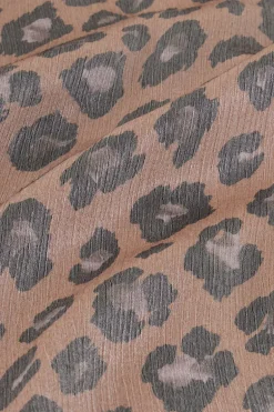 Panterprint Crinkle Broek Met Elastieken Band