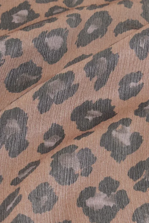Panterprint Crinkle Broek Met Elastieken Band