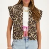 Panterprint Gilet Met Roze Strikje