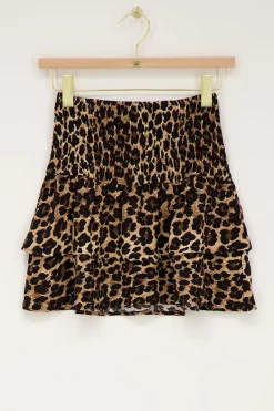 Panterprint Rokje Met Ruffles
