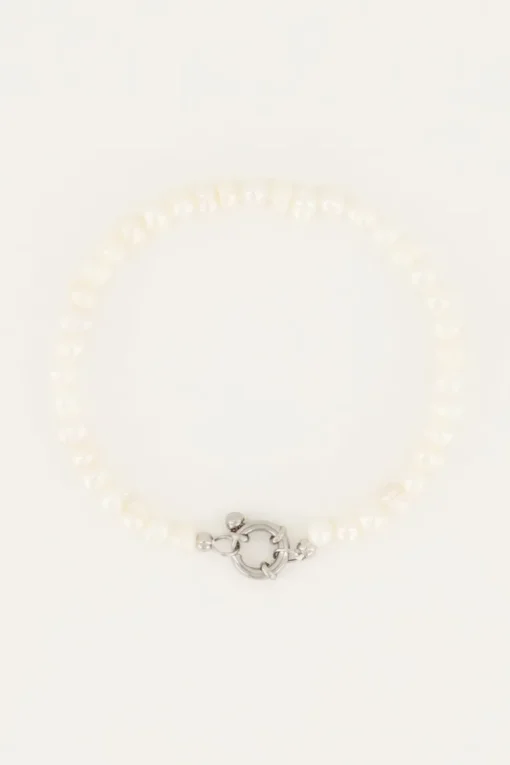 Parel Kralen Armband Met Slotje