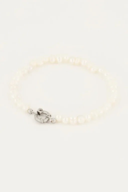Parel Kralen Armband Met Slotje
