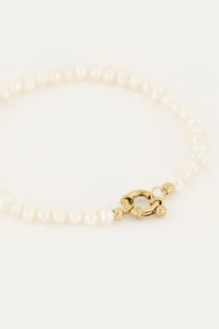 Parel Kralen Armband Met Slotje