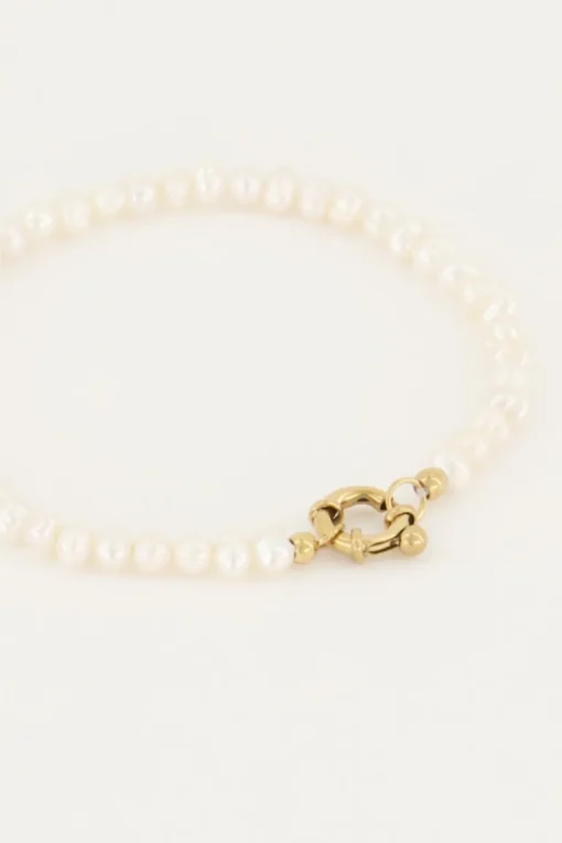 Parel Kralen Armband Met Slotje