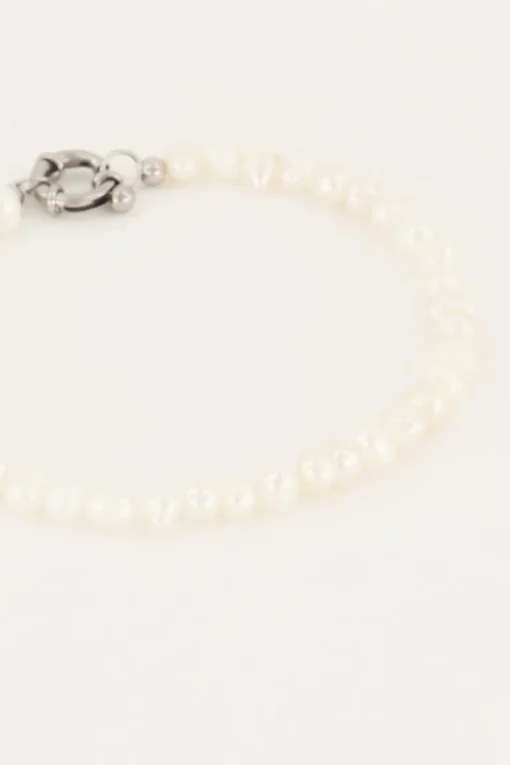 Parel Kralen Armband Met Slotje