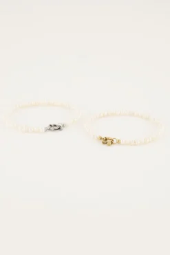 Parel Kralen Armband Met Slotje