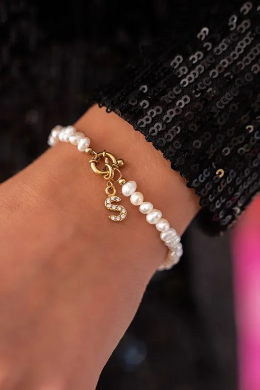 Parel Kralen Armband Met Slotje