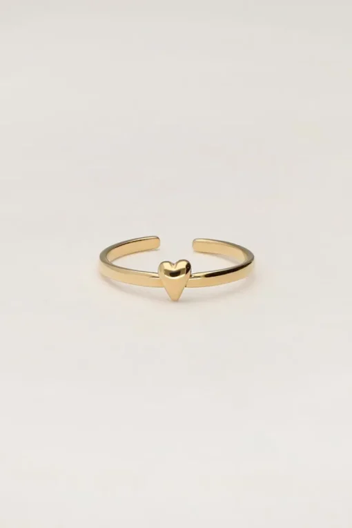 Pink Ring Met Klein Hartje