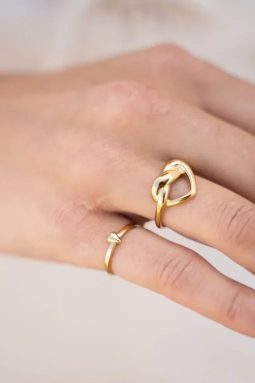 Pink Ring Met Klein Hartje
