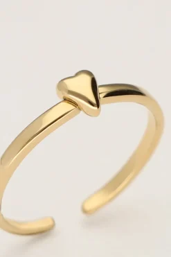 Pink Ring Met Klein Hartje