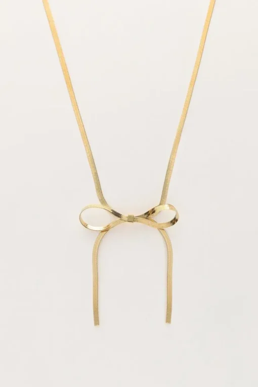 Platte Schakelketting Met Strik