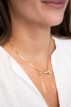 Platte Schakelketting Met Strik