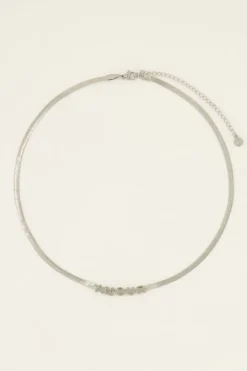 Platte Schakelketting Met Amour Tekst