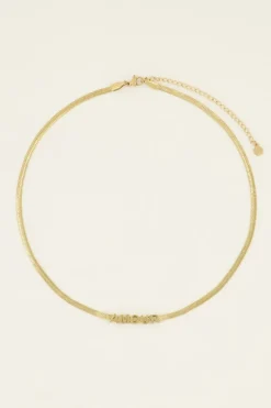 Platte Schakelketting Met Amour Tekst
