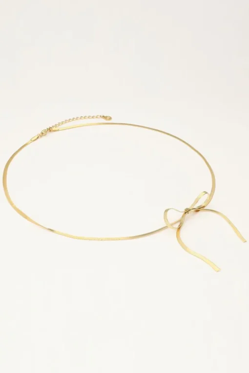 Platte Schakelketting Met Strik