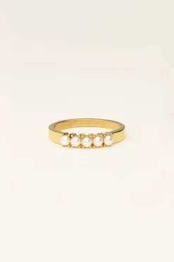 Ring Met 5 Parels