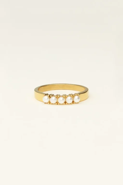 Ring Met 5 Parels