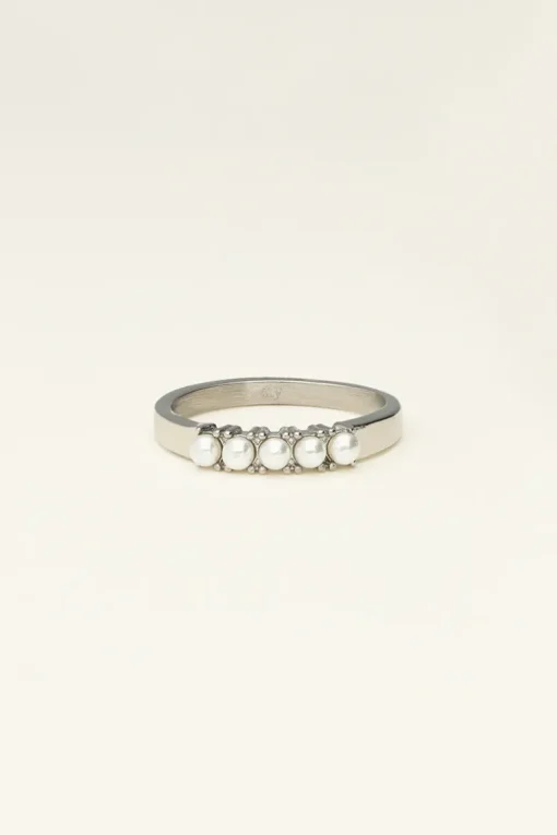Ring Met 5 Parels