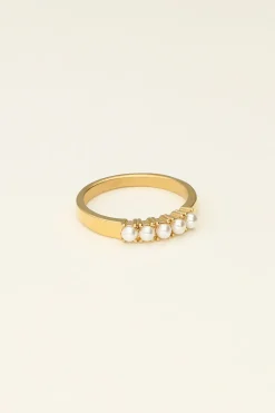 Ring Met 5 Parels