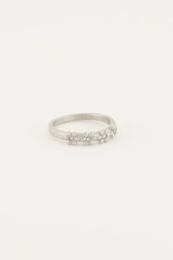 Ring Met Bloemen & Steentjes