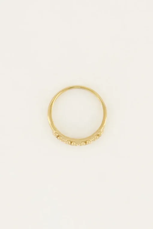 Ring Met Bloemen & Steentjes
